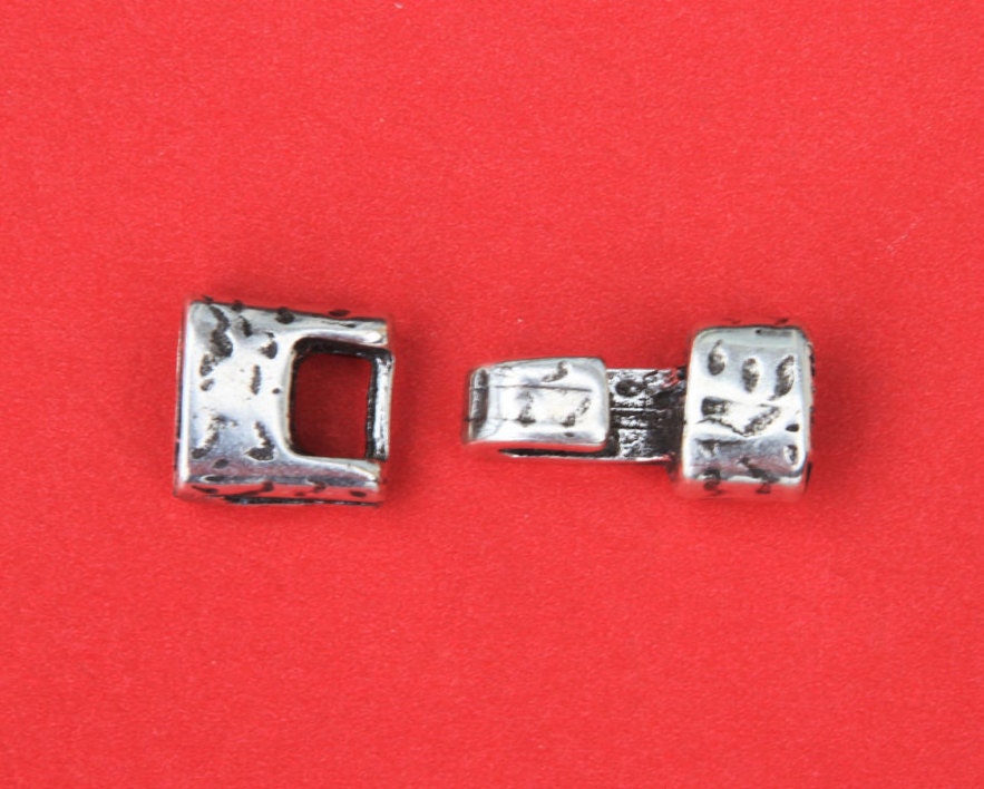 6/5 MADE IN EUROPE zamak hook clasp, hammered hook clasp, zamak hammered clasp, (6955)Qty1