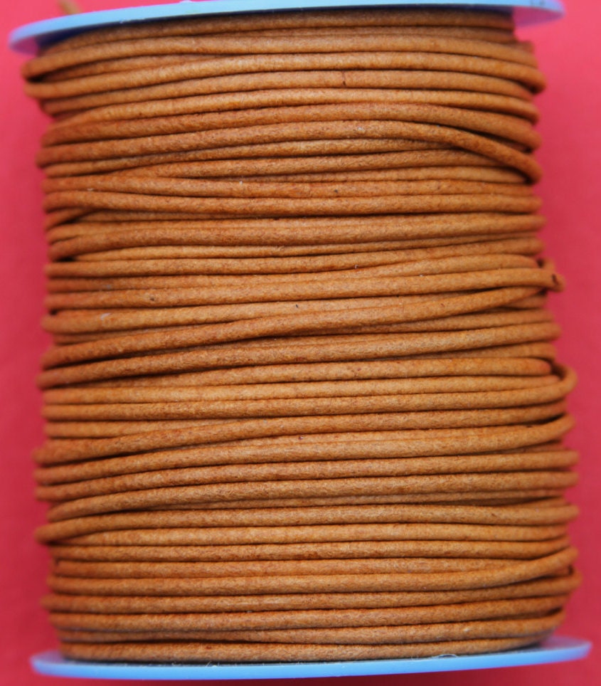 MADE IN SPAIN 6 feet 2mm leather cord, 2mm whisky leather cord, 2mm jewelry leather cord (2ANIWHI)