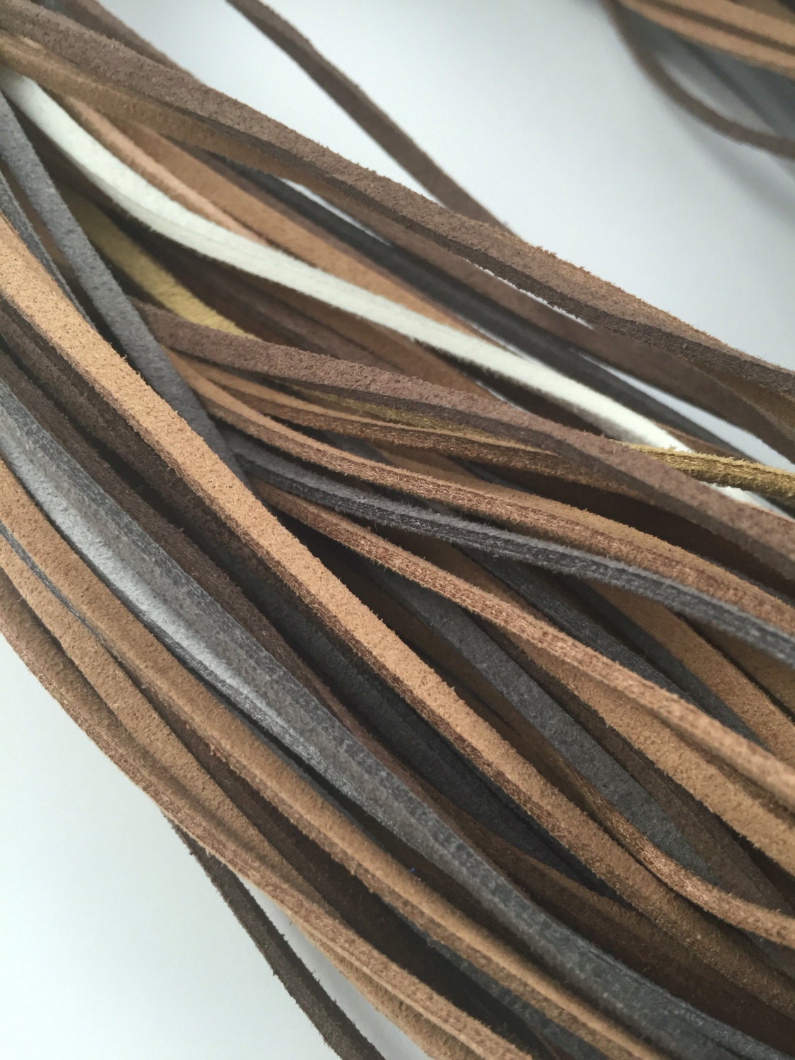 24 yards of faux suede cord remnants