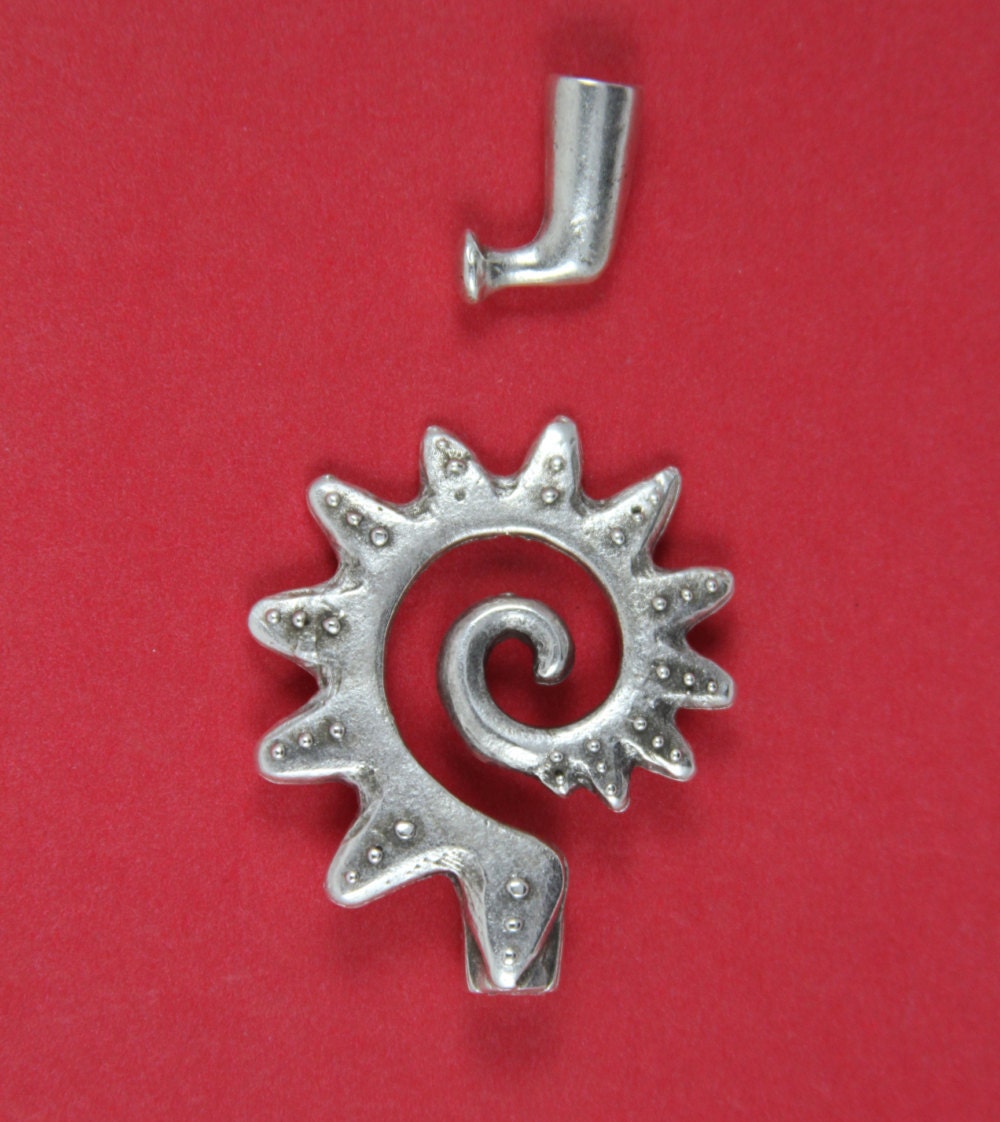 RC0019>>MADE IN EUROPE large toggle clasp, silver toggle clasp, sun toggle clasp (X5383ABAS)Qty1