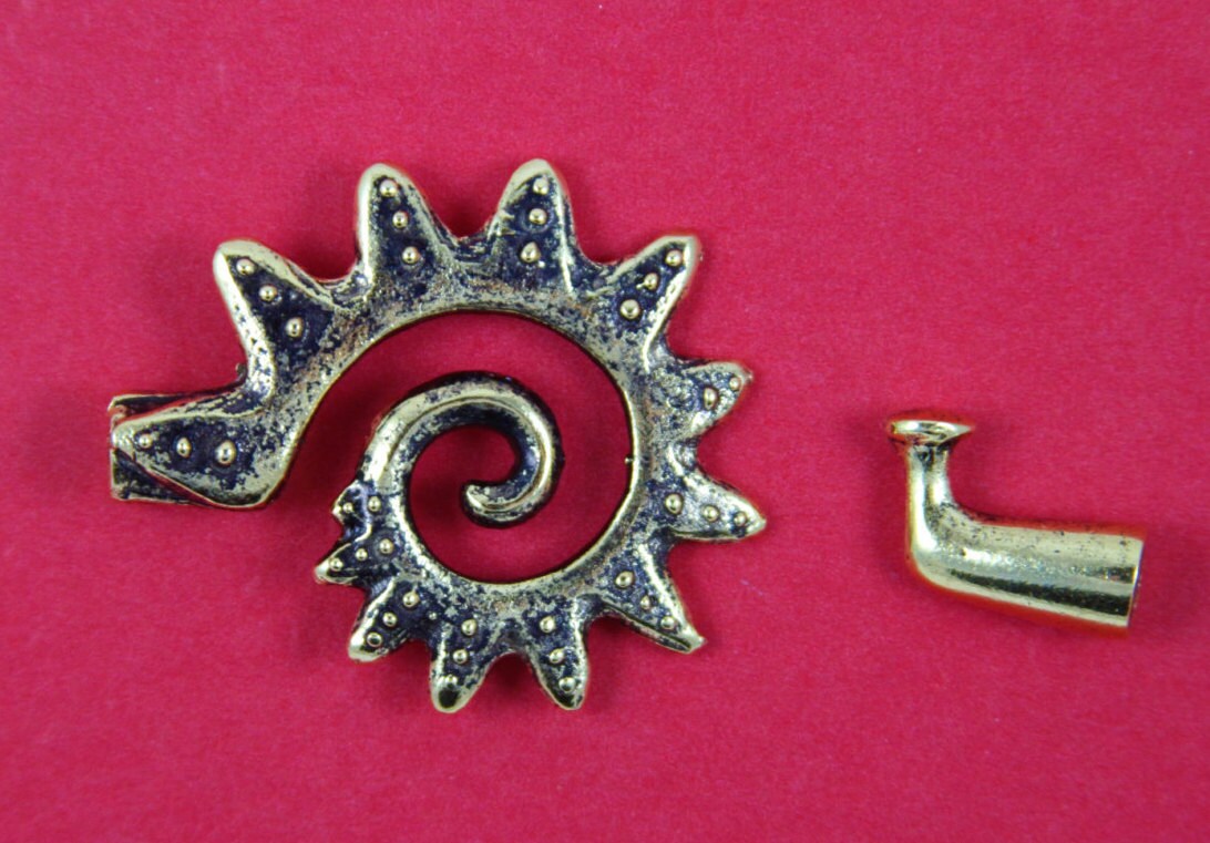 RC0020>>MADE IN EUROPE large toggle clasp, sun toggle clasp, gold toggle clasp (X5383ABAG)Qty1