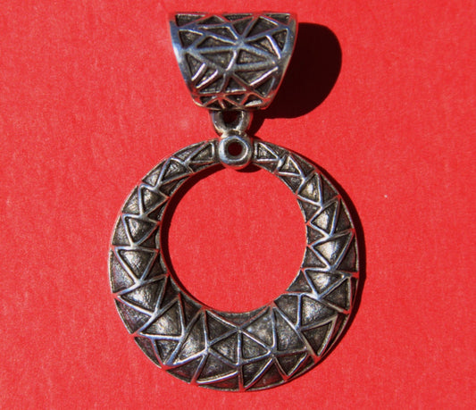 0067>>MADE IN EUROPE metal pendant with bail slider, heavy duty pendant with bail slider for 10mm cord (X6017/6020)Qty1