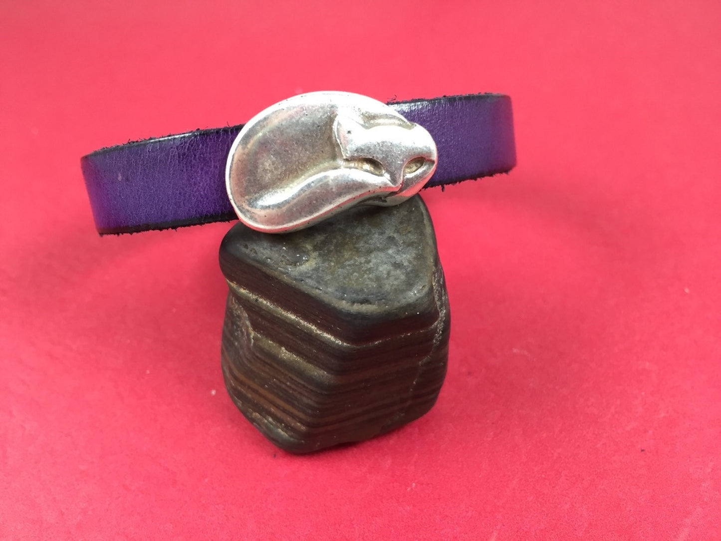 FS0084>>MADE IN EUROPE zamak slider, cat slider, zamak cat slider, kitty slider for bracelet, 10mm flat cord slider Qty 1