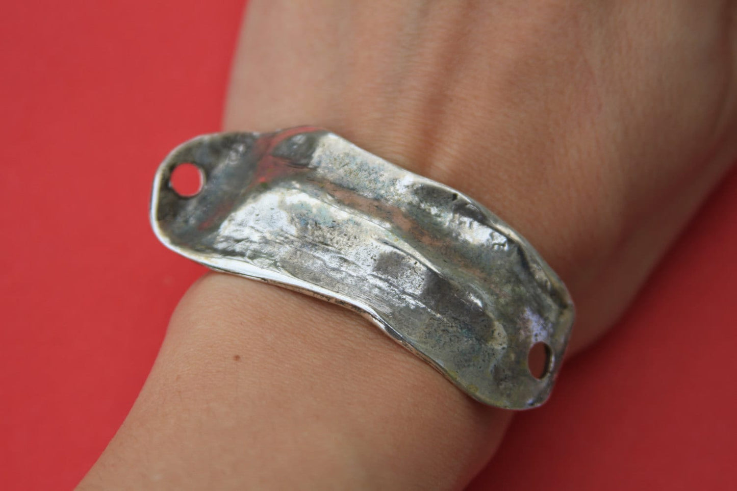 B0041>>MADE in EUROPE zamak half bracelet, silver half bracelet, zamak connector (ABLZ27S)qty1