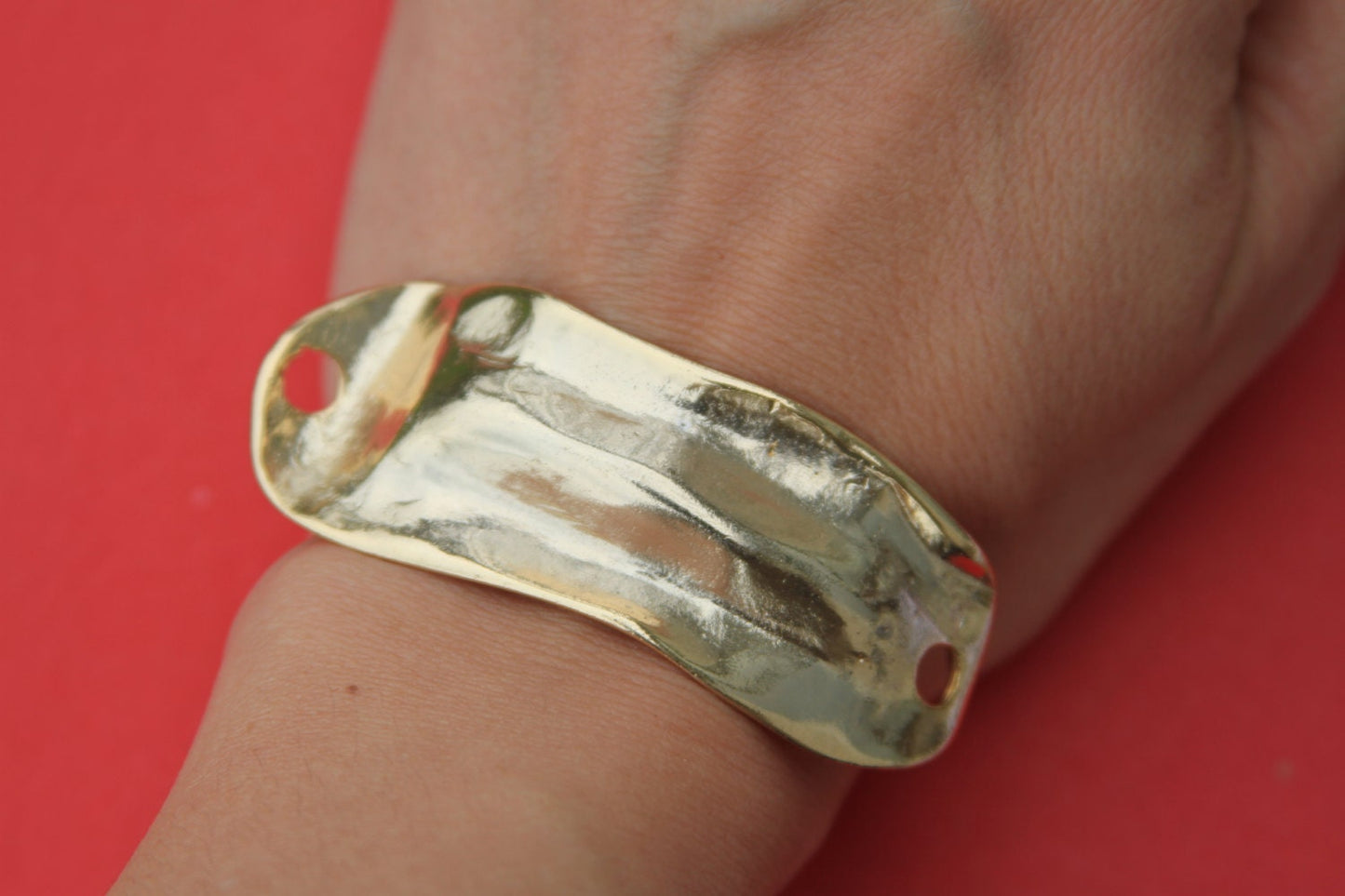 B0042>>MADE in EUROPE zamak half bracelet, gold half bracelet, zamak connector (ABLZ28G)qty1
