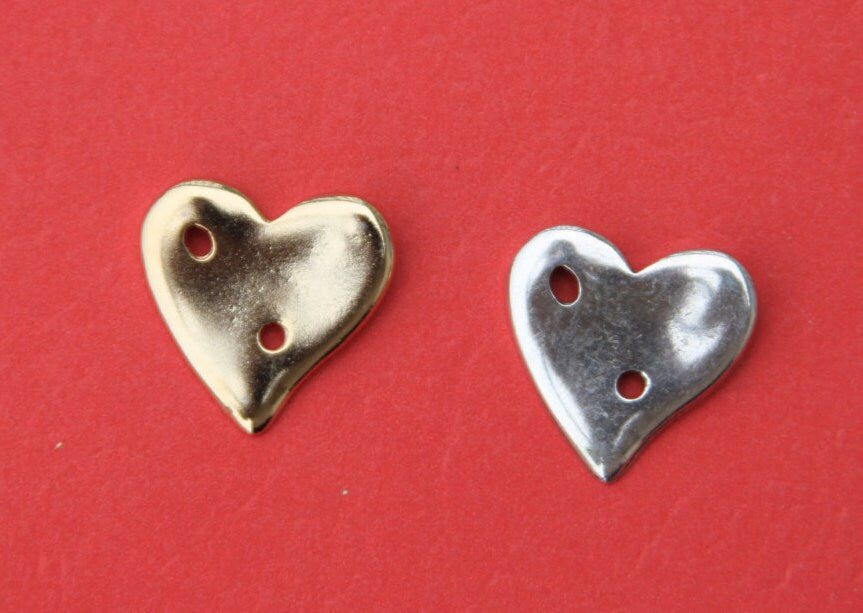 0061>>MADE in EUROPE zamak heart clasp-pendant, gold heart clasp-pendant for necklace (ABLZ20G)qty1