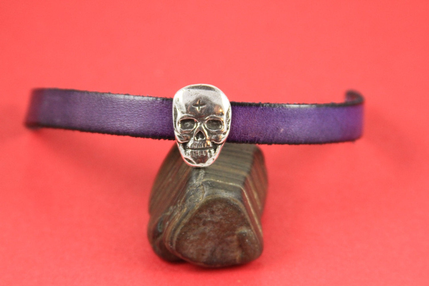 FS0092>>MADE in EUROPE zamak skull slider, flat cord skull slider, 10mm cord slider, zamak slider (ABLZ26) qty2