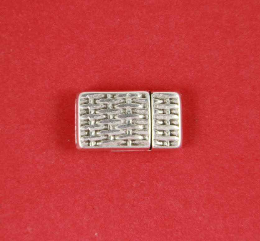 FC0037>>MADE in EUROPE zamak flat cord clasp, flat clasp for 10mm cord, Qty1