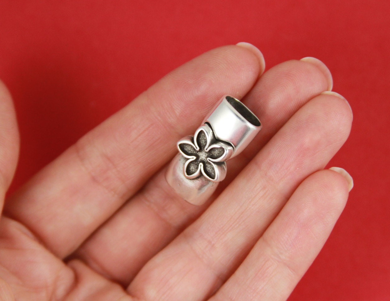 LC0019>> MADE in EUROPE zamak clasp, licorice cord flower clasp, licorice cord flower clasp, qty1