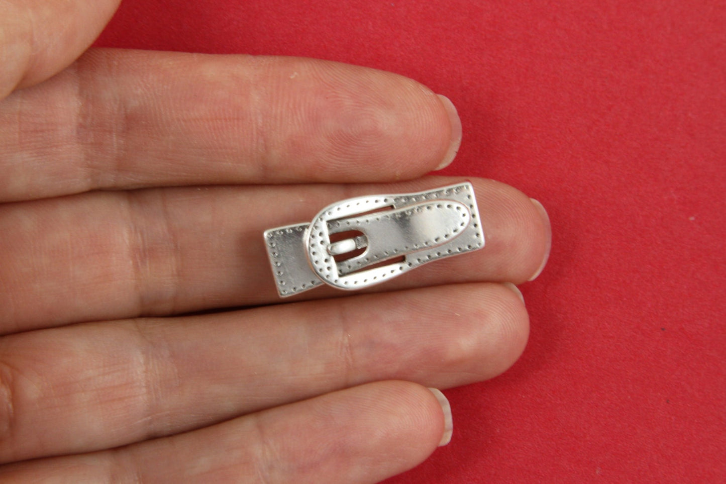 FC0230>>MADE in EUROPE zamak tiny buckle clasp, 6mm flat cord buckle clasp, 6mm flat buckle clasp, zamak flat clasp (93464) Qty1