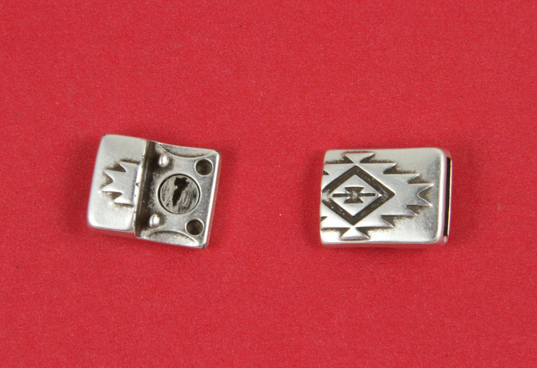 FC0038>>MADE in EUROPE zamak  clasp, 10mm flat cord clasp, 10x2mm clasp, Qty1