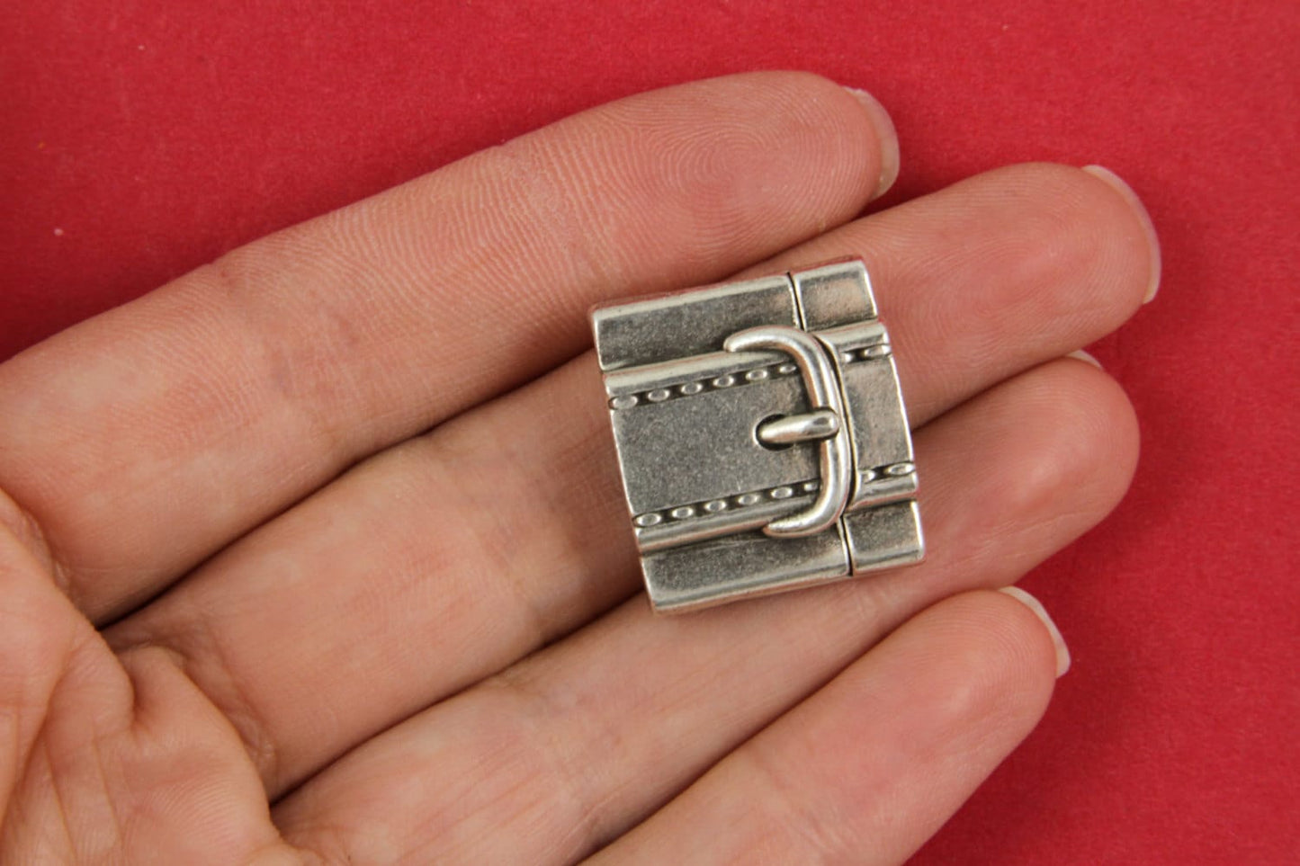 FC0084>>MADE in EUROPE zamak buckle clasp for 20mm &10mm flat leather cord, clasp for 20mm cord bracelet  Qty1