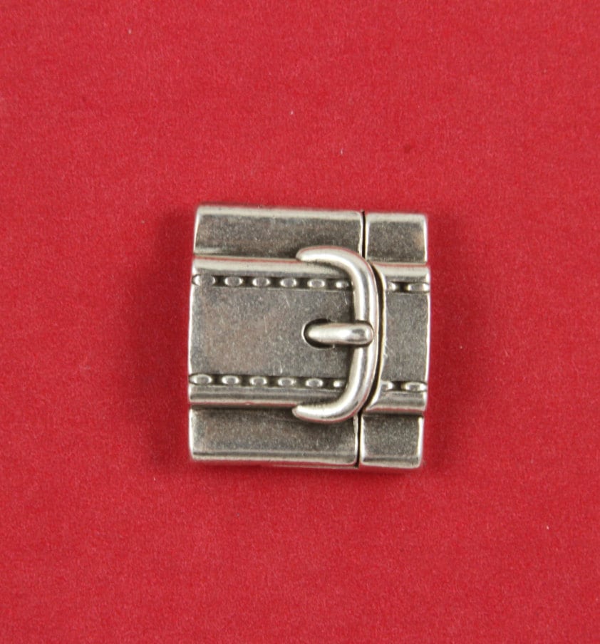 FC0084>>MADE in EUROPE zamak buckle clasp for 20mm &10mm flat leather cord, clasp for 20mm cord bracelet  Qty1