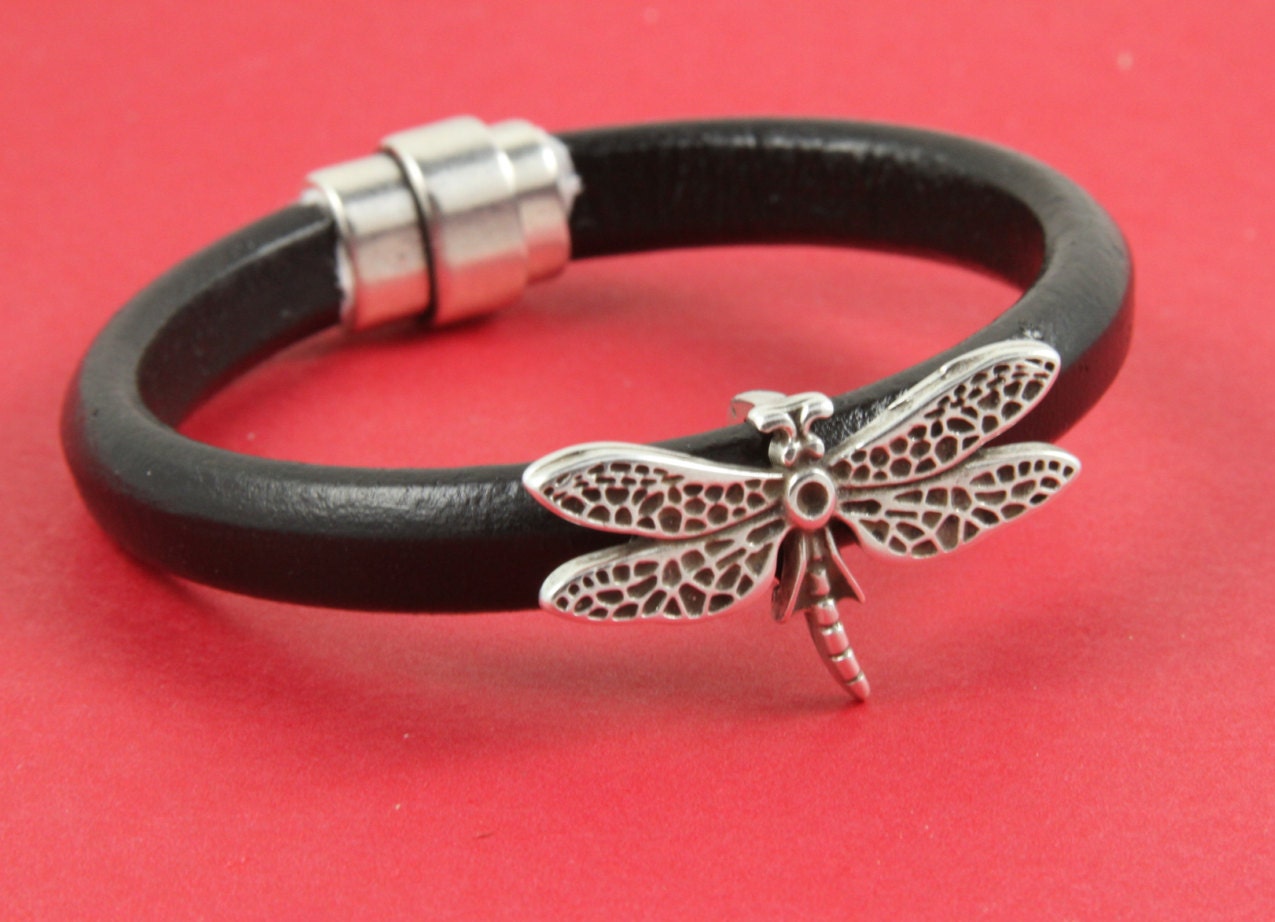 LS0013>>MADE in EUROPE zamak dragonfly slider, dragonfly slider for licorice cord, dragonfly bead for bracelet, Qty1