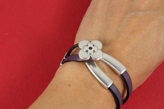 B0046>>MADE in EUROPE zamak clasp with slider, zamak 5mm cord clasp, bracelet flower hook clasp (9136-0577)qty1set