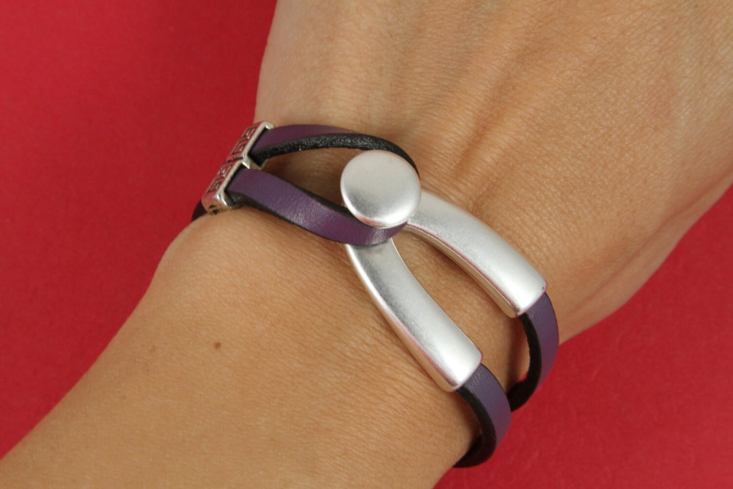 B0060/61>>MADE in EUROPE zamak button clasp with slider, double strand 5mm cord clasp, 5mm flat cord clasp,  U clasp Qty1set