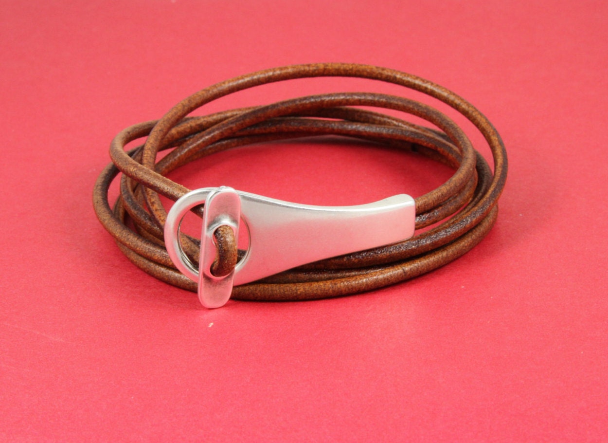 RC0095>>MADE in EUROPE zamak toggle clasp for round cord, 3mm cord clasp, 6x3mm cord toggle clasp, silver toggle clasp (9819/9820) Qty1