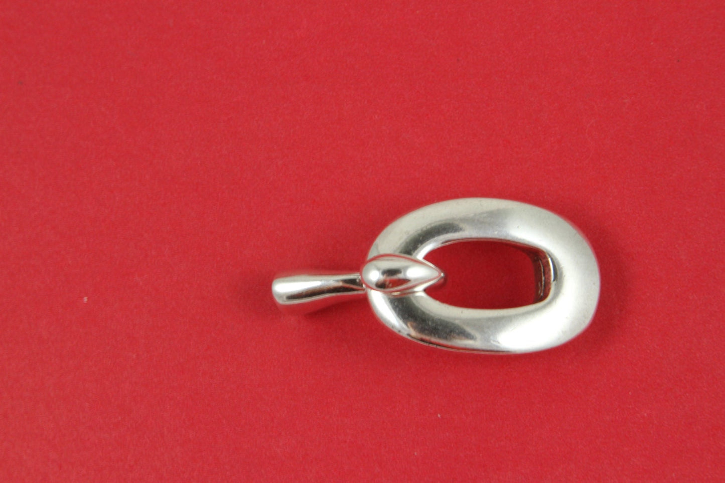 RC0009 MADE in EUROPE zamak oval toggle clasp for multistrand bracelet, silver oval clasp for bracelet, shiny zamak clasp (ABLZ107S) qty1