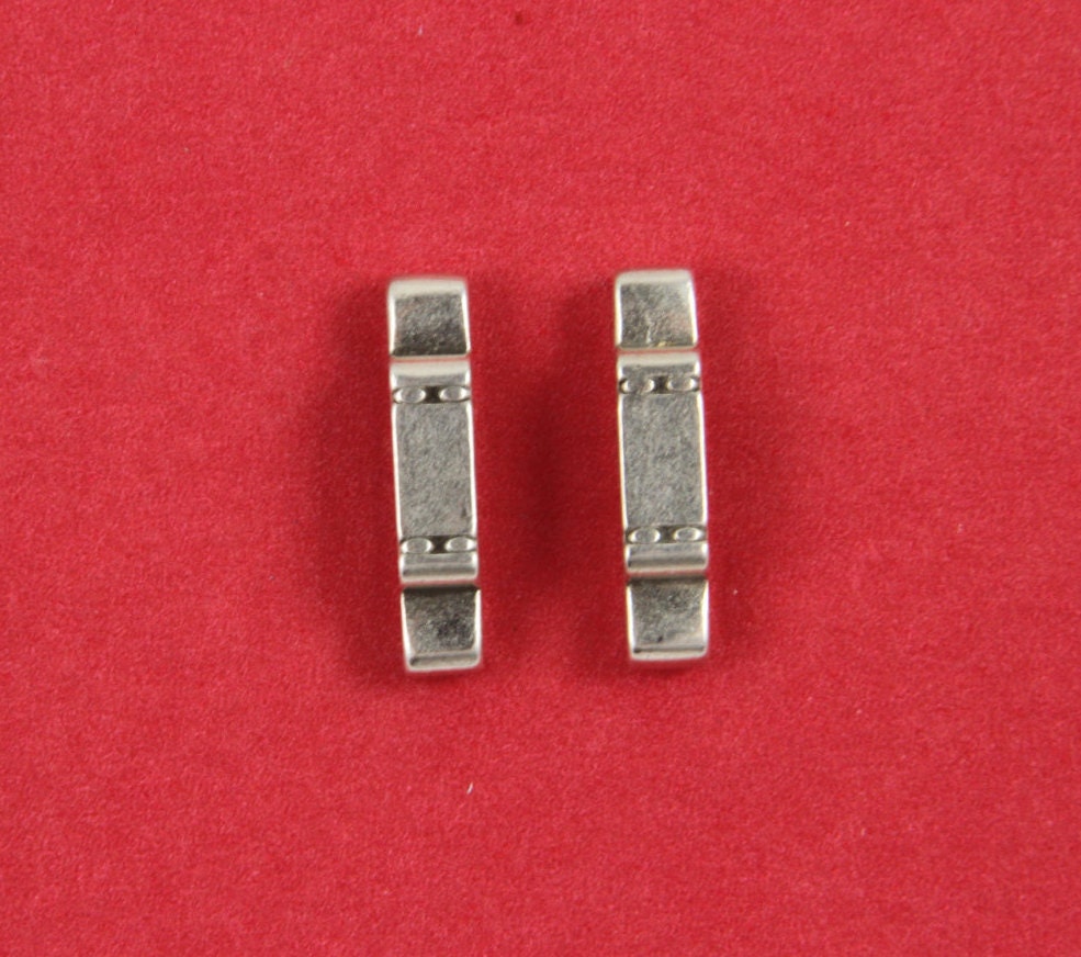 FS0108>>MADE in EUROPE 2 zamak sliders, 20mm cord sliders, flat leather cord slider, 20mm/10mm cod slider Qty2