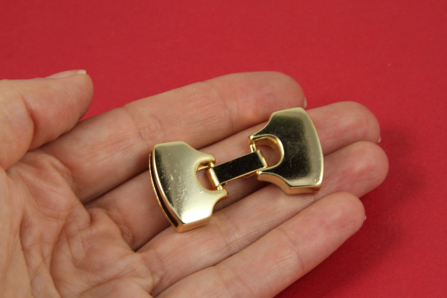 FC0221>>MADE in EUROPE zamak flat cord clasp, shiny snap clasp, 20mm flat cord clasp(ABLZ59G) Qty1