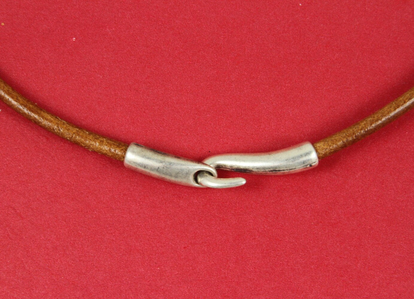 RC0073>>MADE in EUROPE zamak hook clasp, 4mm round cord clasp, zamak hook clasp (ABLZ123s) Qty1