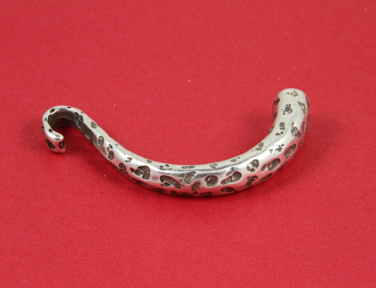 B0059>>MADE in EUROPE zamak half bracelet with slider, hammered half bracelet, zamak bracelet component (ABLZ87S) Qty1set