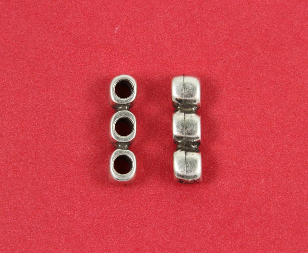 12/1 MADE in EUROPE 2 zamak separators, 3,5mm cord strand separator, multi strand bracelet strand separator (Ablz116S) Qty2