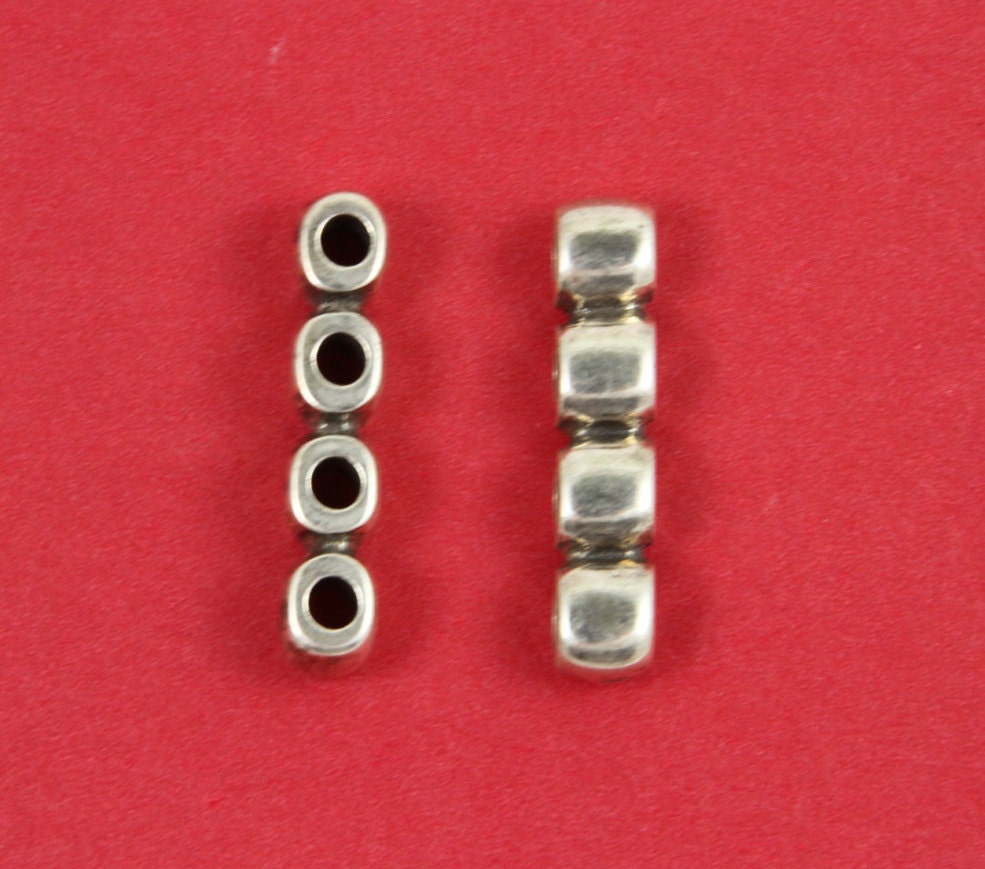 12/1 MADE in EUROPE 2 zamak separators, 3,5mm cord separator, multi strand bracelet strand separator (Ablz115S) Qty2