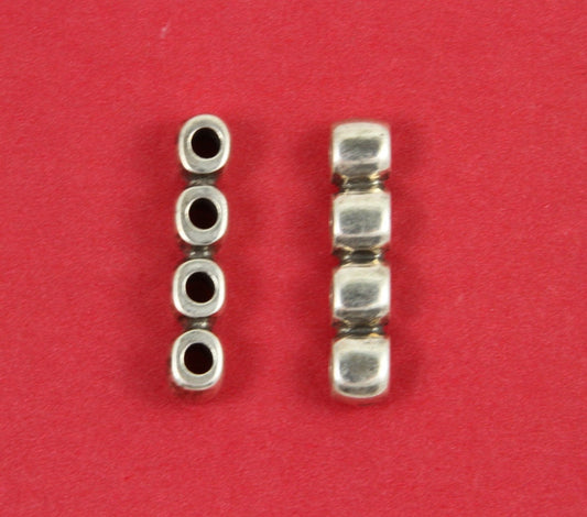 12/1 MADE in EUROPE 2 zamak separators, 3,5mm cord separator, multi strand bracelet strand separator (Ablz115S) Qty2