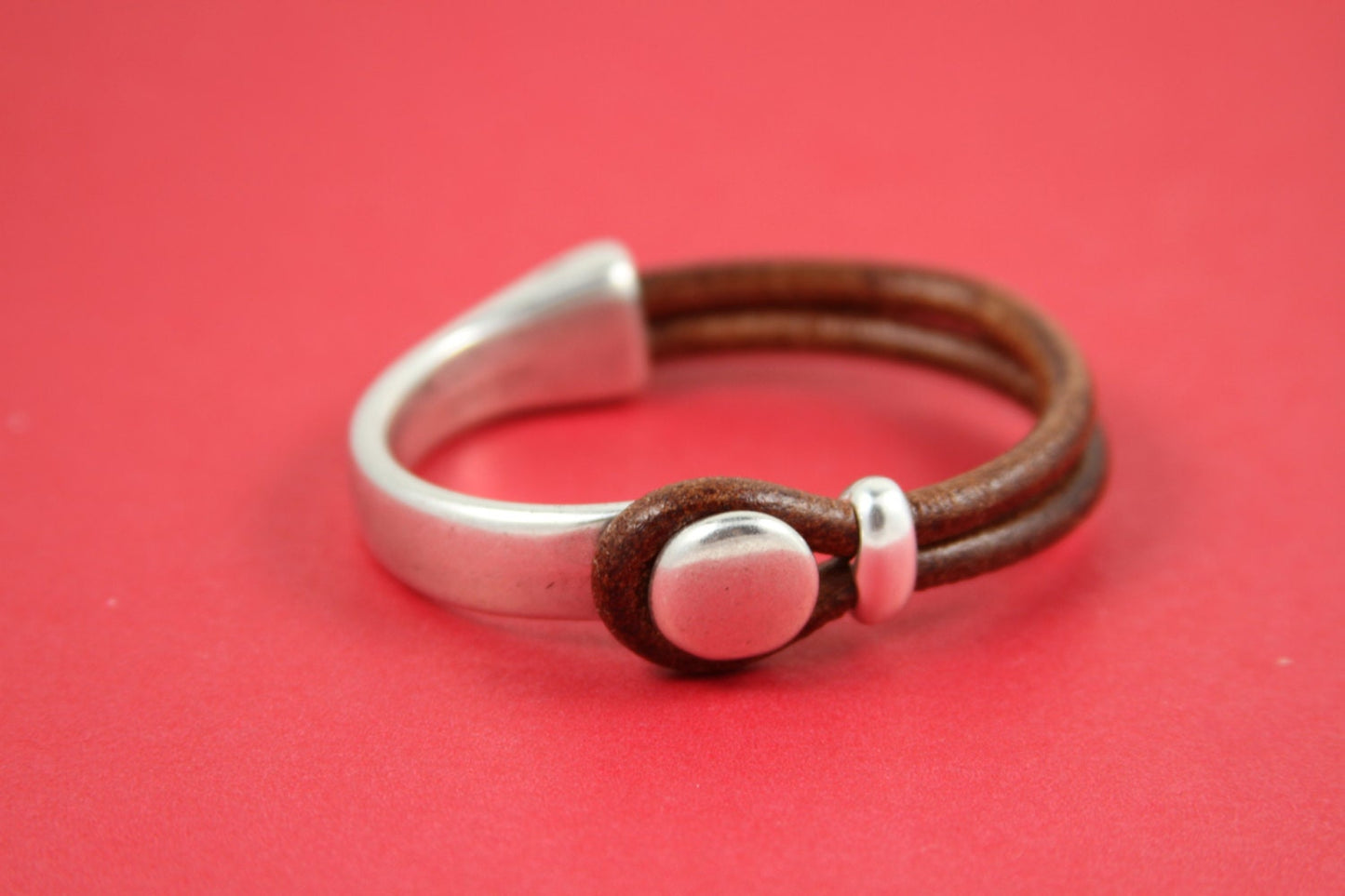 B0096>>MADE in EUROPE zamak button half bracelet+ separator, silver half bracelet, zamak half cuff, metal half bracelet (Ablz114S) Qty1