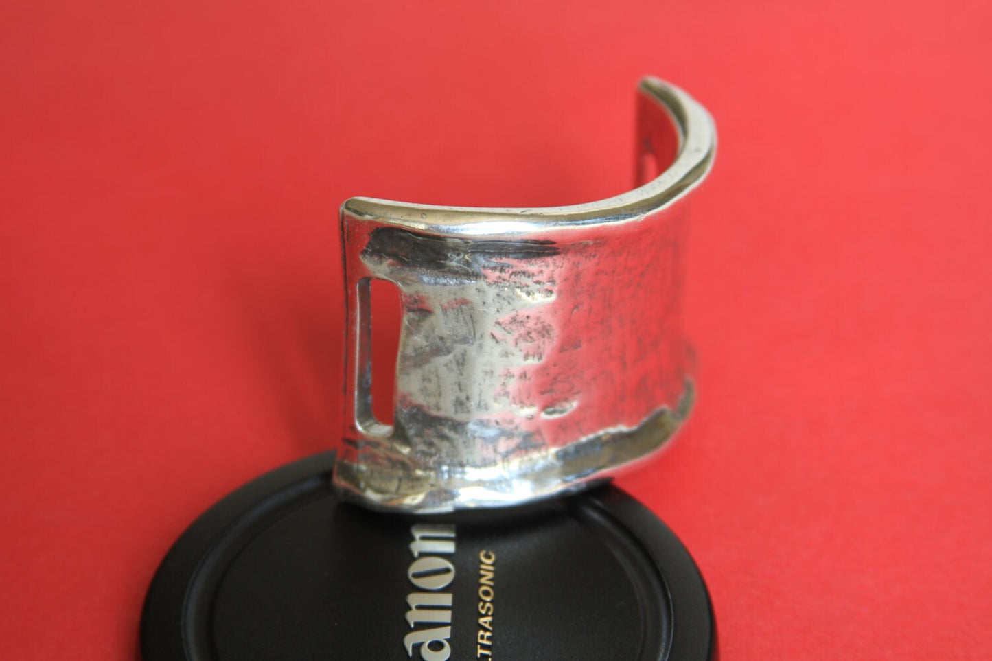 B0084>>MADE in EUROPE zamak half bracelet, large heavy duty bracelet connector, silver half cuff (ABLZ67) Qty1