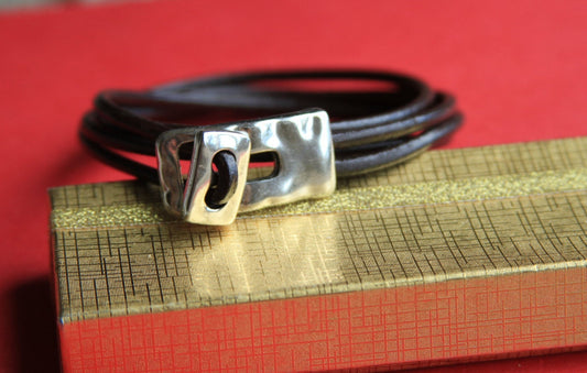 FC0211>> MADE in EUROPE zamak toggle clasp, square toggle clasp , silver toggle clasp (ABLZ62S) Qty1