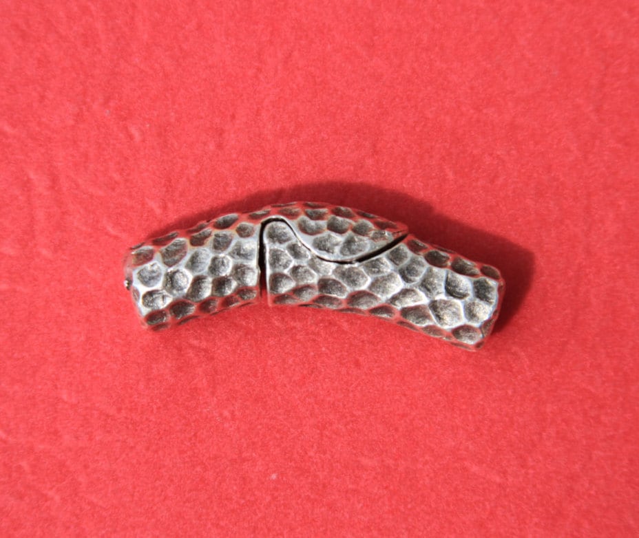 MADE in EUROPE magnetic clasp for 4mm round leather cord, silver magnetic clasp, round magnetic clasp (Xm6011AS) qty1