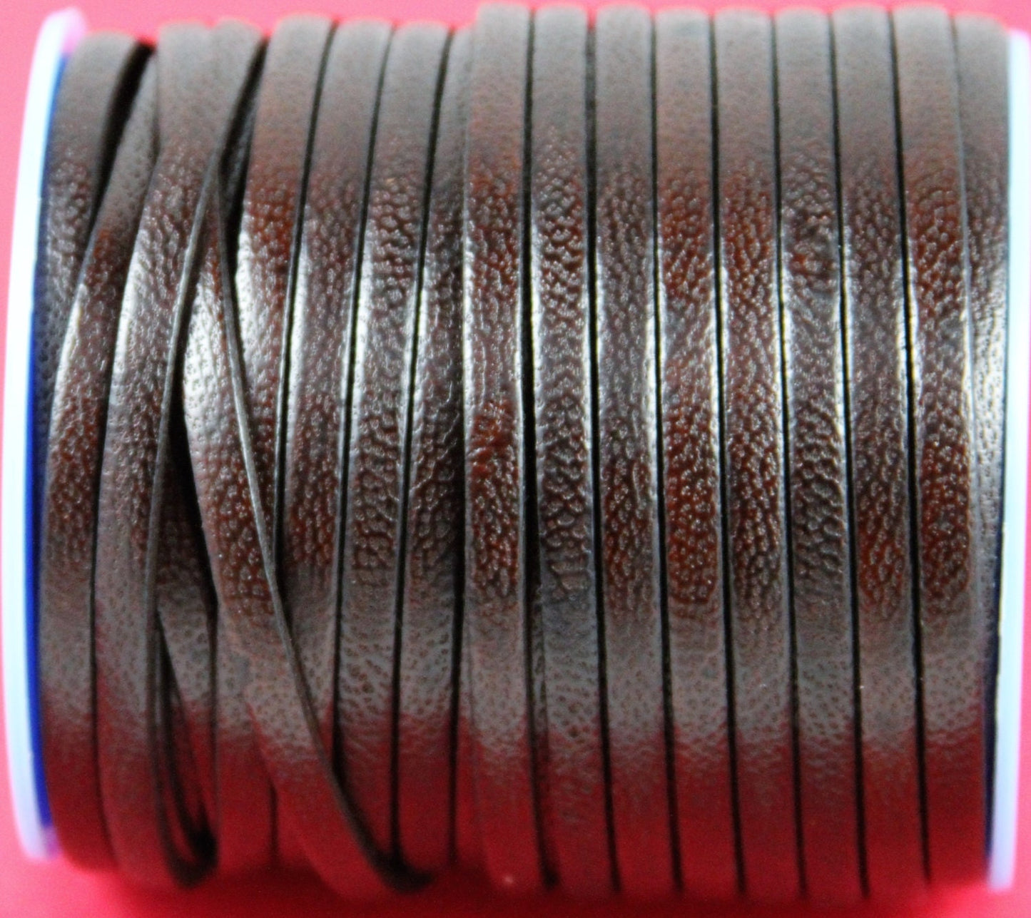 MADE in EUROPE 1 yard of genuine camel leather cord, 5mm flat leather cord, 5mm flat dark brown leather cord, bown leather cord (vm5cammar)