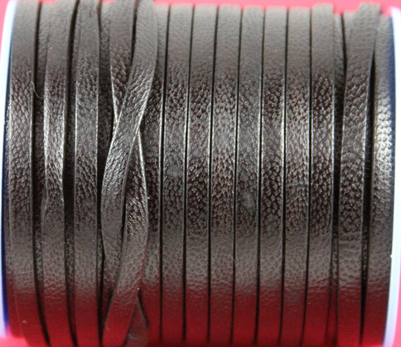 MADE in EUROPE 1 yard genuine camel leather cord, 5mm flat leather cord, 5mm flat leather cord, 5mm black leather cord (vm5camneg)