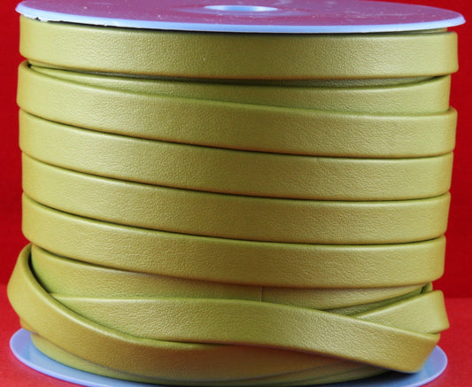 MADE in EUROPE 24" pistacho flat leather cord, 10mm folded leather cord, soft 10mm leather cord, 10x2mm leather cord (TD10PIS)