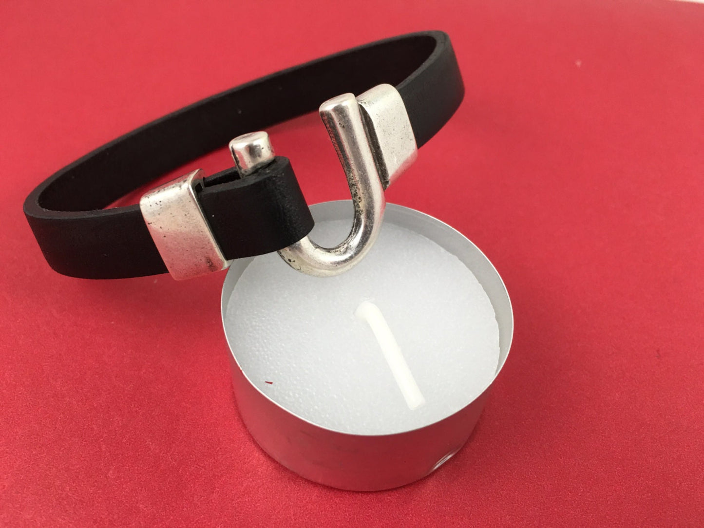 FC0218>>MADE IN EUROPE zamak U clasp, horse shoe clasp, horse shoe hook, zamak hook clasp, flat cord hook, 10mm cord hook (ABLZ136S) Qty 1