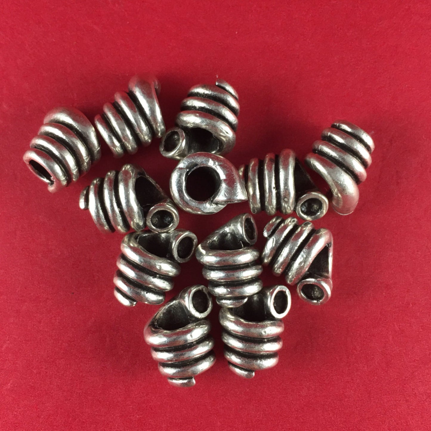 0/4 MADE in EUROPE 4 large silver tube spacers (B1364as) qty4