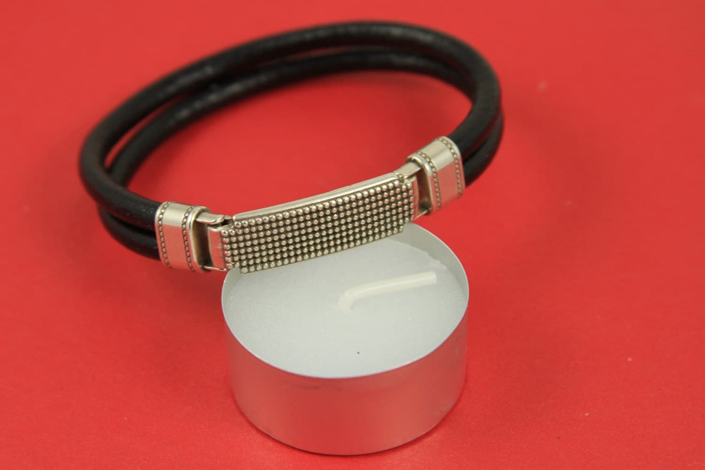 LC0016>>MADE in EUROPE zamak licorice cord clasp-connector, 10x5 zamak clasp, zamak connector, Qty1