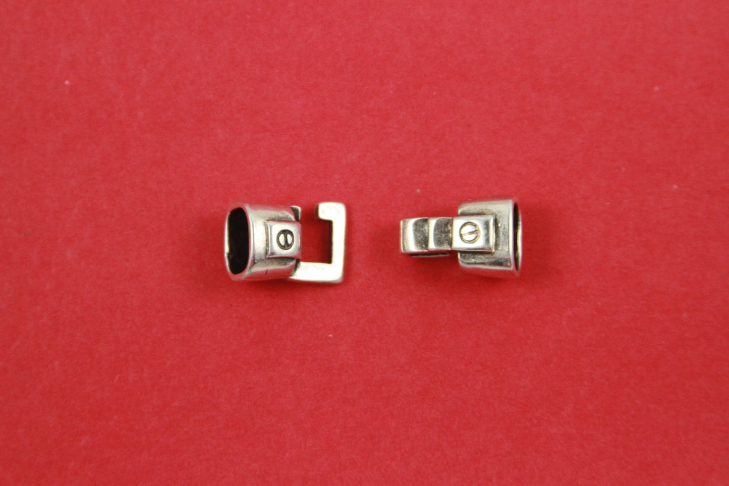 6/5 MADE in EUROPE zamak hook clasp, hook clasp for licorice cord (93570) qty1