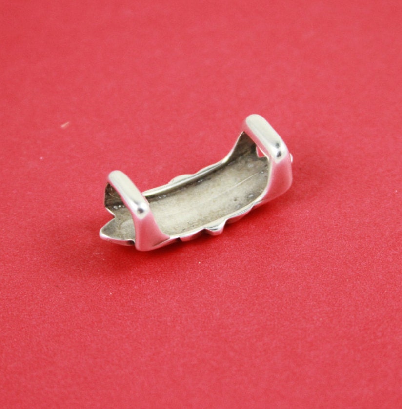 LS0001>> MADE in EUROPE zamak tube slider, flower tube, zamak flower slider for licorice cord, licorice zamak slider Qty1