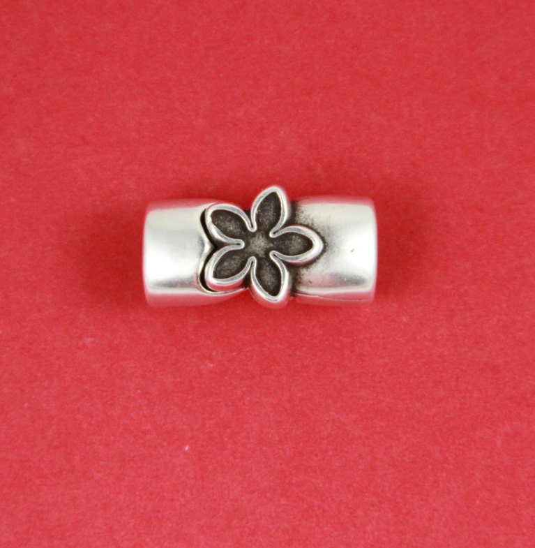 LC0019>> MADE in EUROPE zamak clasp, licorice cord flower clasp, licorice cord flower clasp, qty1