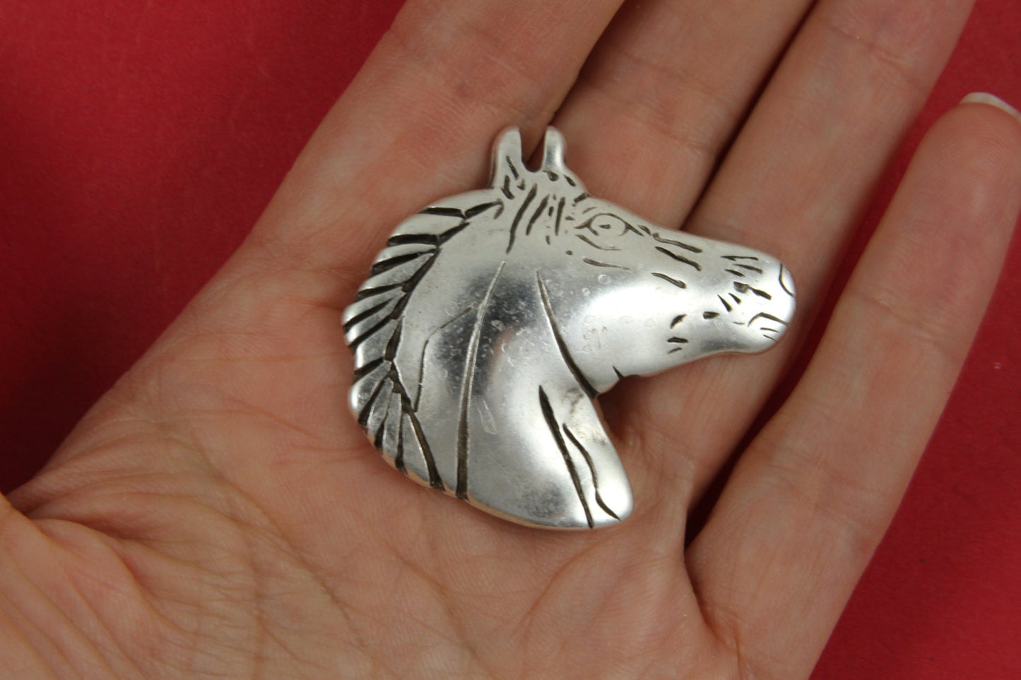 FS0097>>MADE in EUROPE zamak large slider, zamak horse slider, flat cord slider, flat cord horse head slider (94078) Qty1
