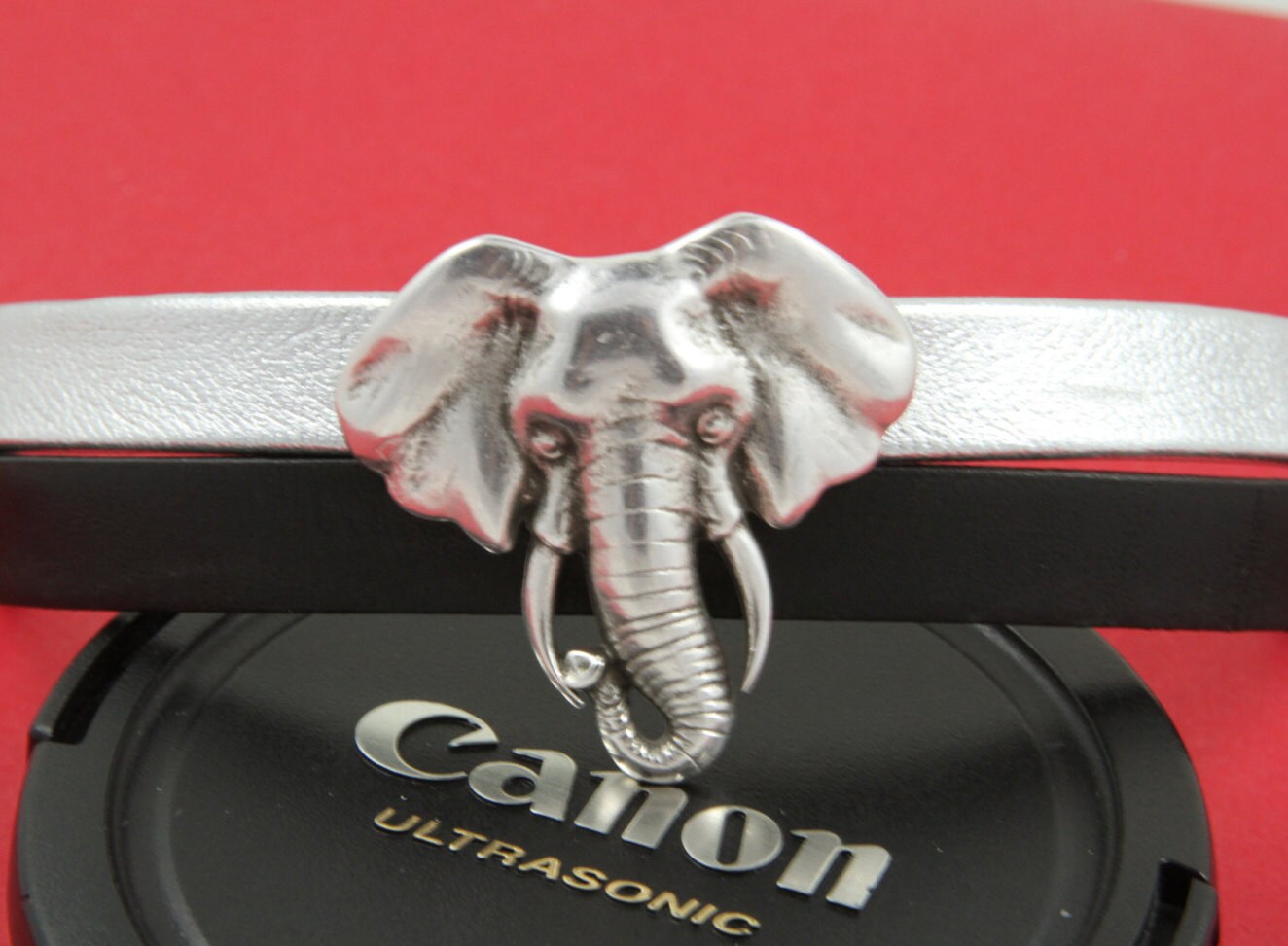 FS0072>>MADE in EUROPE zamak elephant slider, large elephant slider, zamak elephant spacer, bracelet slider qty1