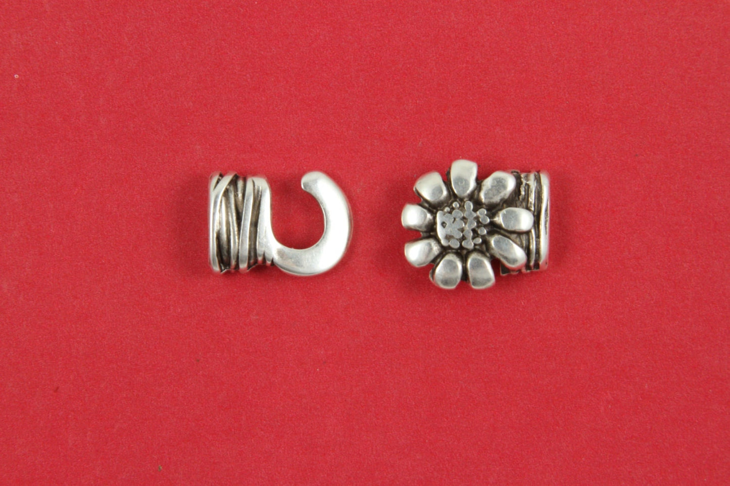 FC0049>> MADE in EUROPE zamak flower hook clasp, 10mm flat cord flower hook clasp, sunflower clasp, zamak sunflower clasp (ng1917) Qty1