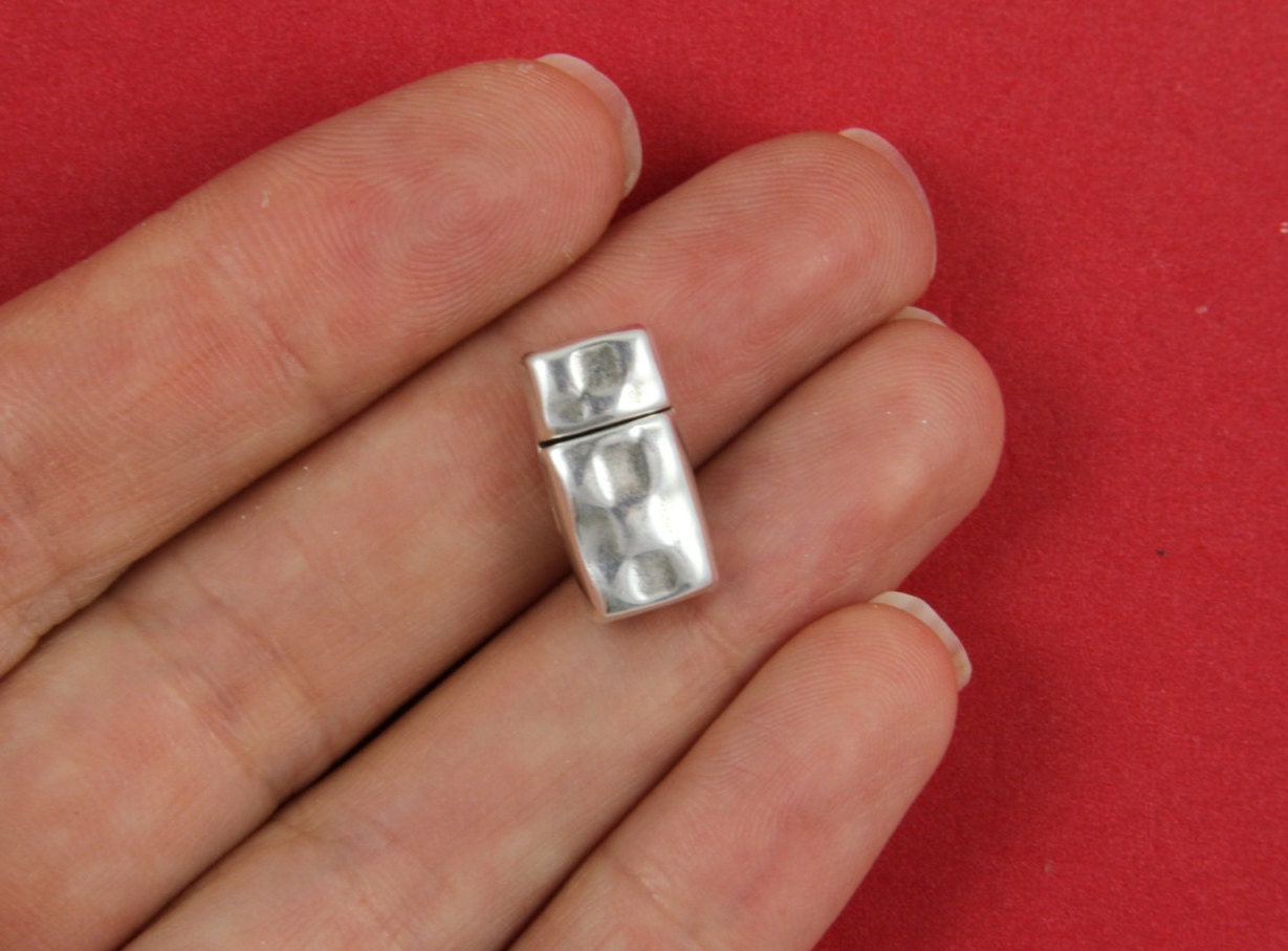 FC0227>>MADE in EUROPE zamak clasp for flat 6mm cord, zamak clasp for flat cord, clasp for 6mm cord, qty1