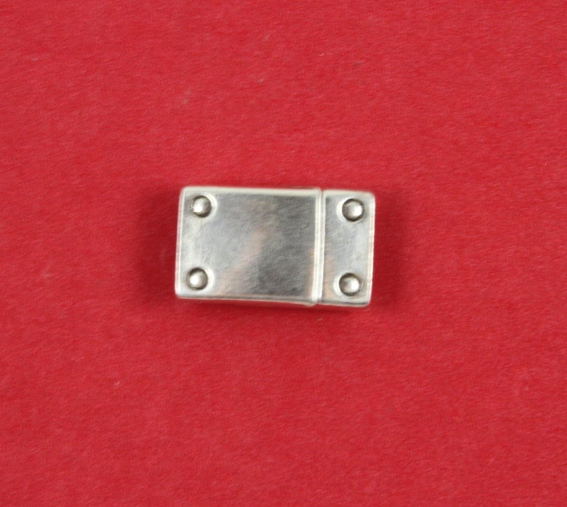 FC0182>>MADE in EUROPE zamak clasp, 10mm flat cord clasp, zamak clasp for 10mm flat leather cord  Qty1