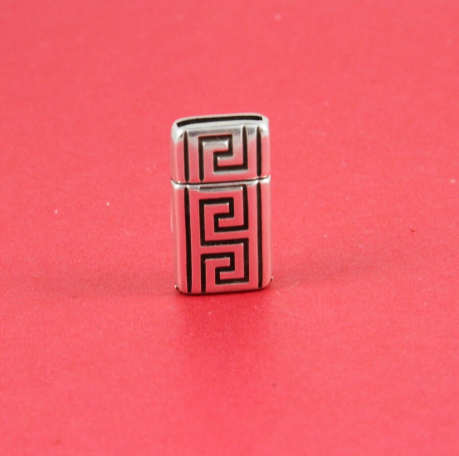 FC0215>>MADE in EUROPE zamak clasp, 10mm flat cord clasp, 10x2mm silver clasp Qty1
