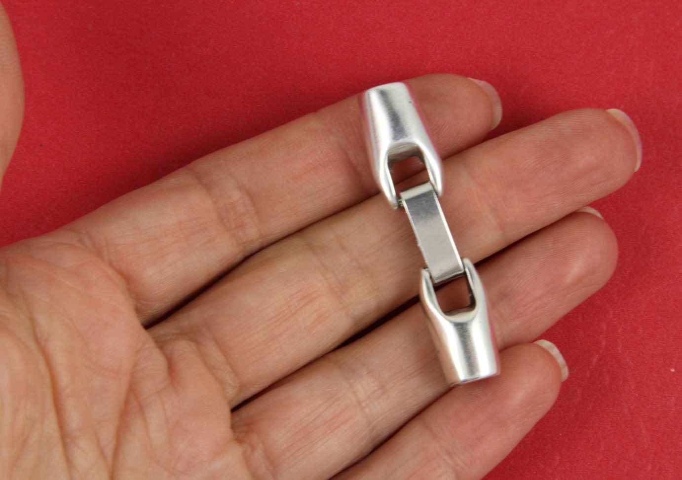 RC0098>>MADE in EUROPE zamak snap clasp, silver snap clasp, 4mm cord clasp, 4mm round cord zamak clasp, round cord snap clasp (92216) Qty1