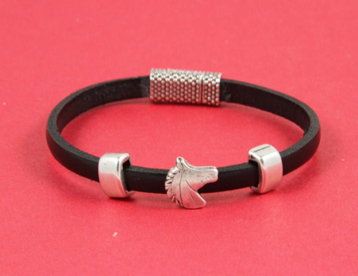 FS0058>>MADE in EUROPE 2 zamak sliders, 5mm cord zamak slider, flat 5mm cord slider, zamak horse slider, horse head slider (94160)